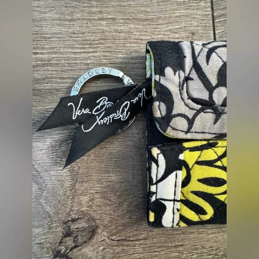 Vera Bradley Coin Purse Wallet with Quick Swipe ID, Baroque Yellow and Black